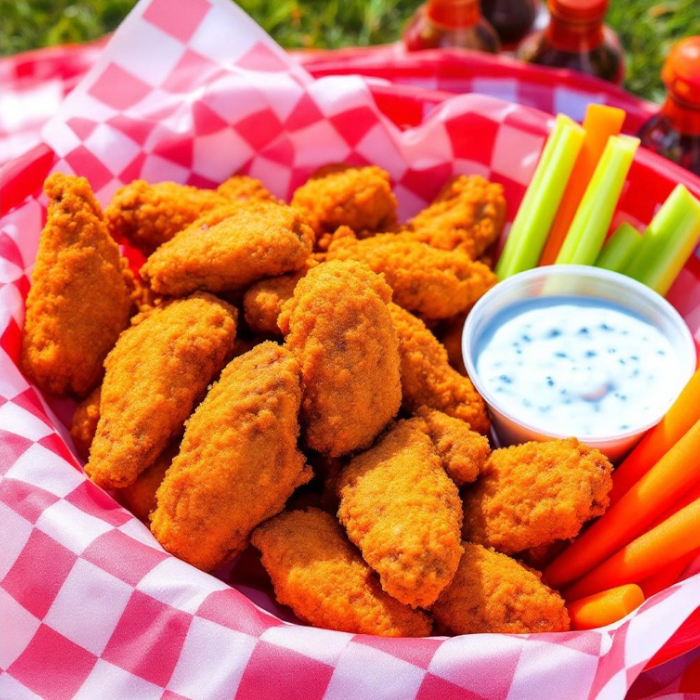 Breaded Original Mild Halal Chicken Wings, Fully Cooked Pack Size: 10 lbs