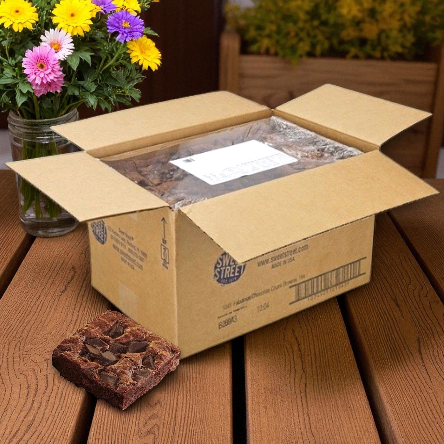 Sweet Street Fabulous Chocolate Chunk Brownies – 4 Trays, 3 lbs Each