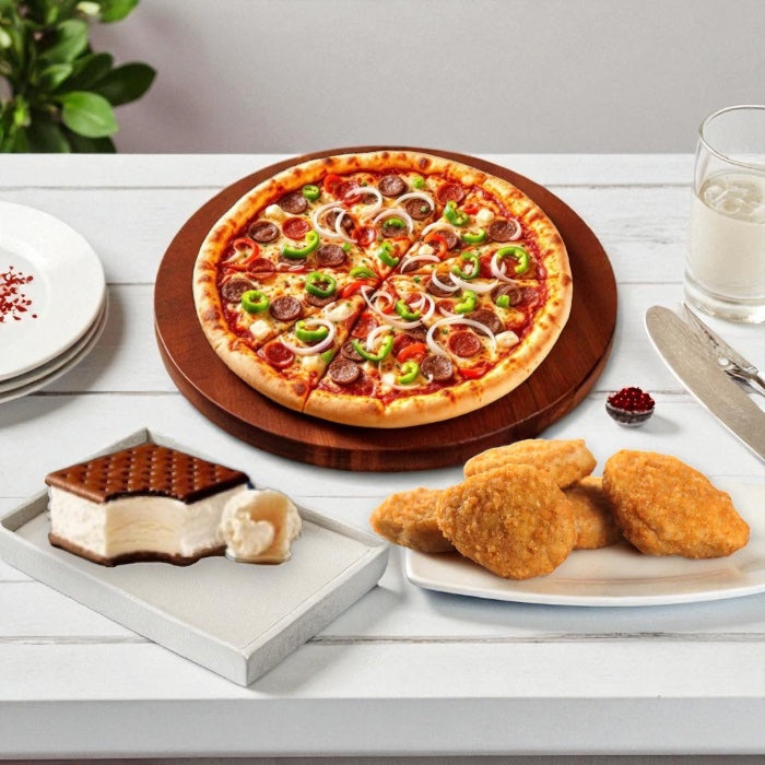 Frozen Pizza, Chicken Nuggets & Ice Cream Sandwiches (Bundle of 3)