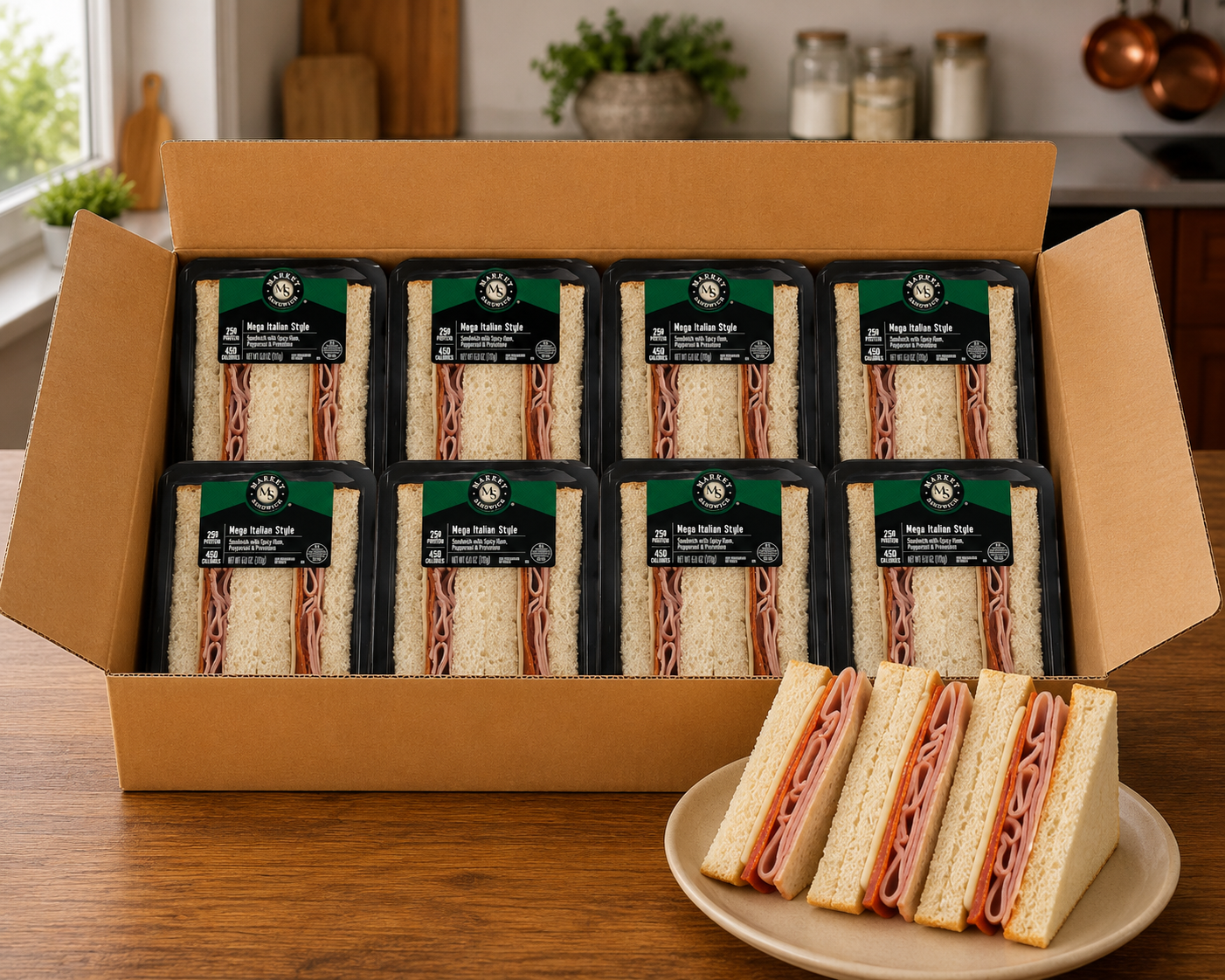 Market Mega Italian Style Sandwich Wedge – 6 oz (8 Per Case)