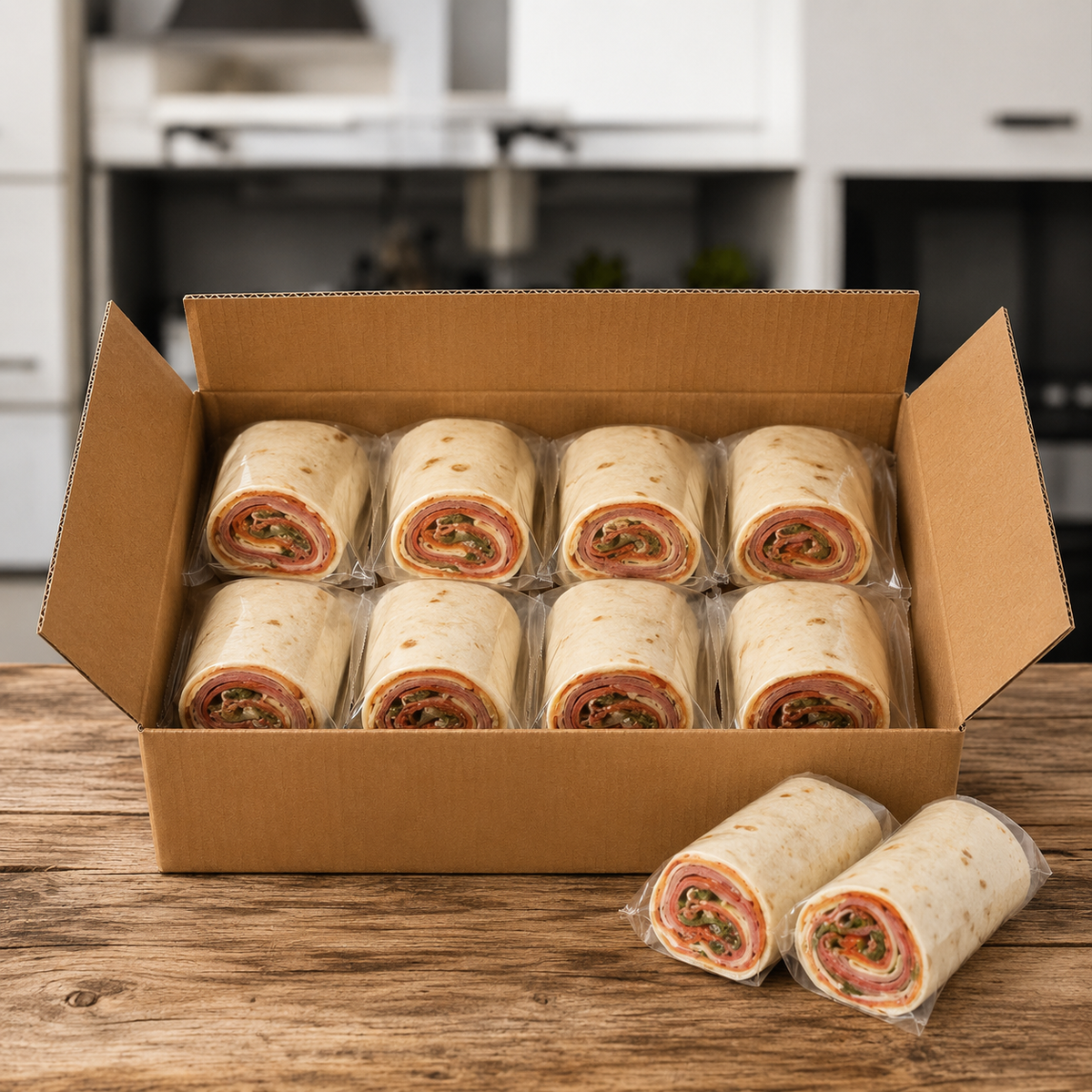 Italian Style Wrap- 1 Case, 8 Count-Ships Frozen And Once Out of the Freezer 30 Days Shelf Life in the Cooler!!