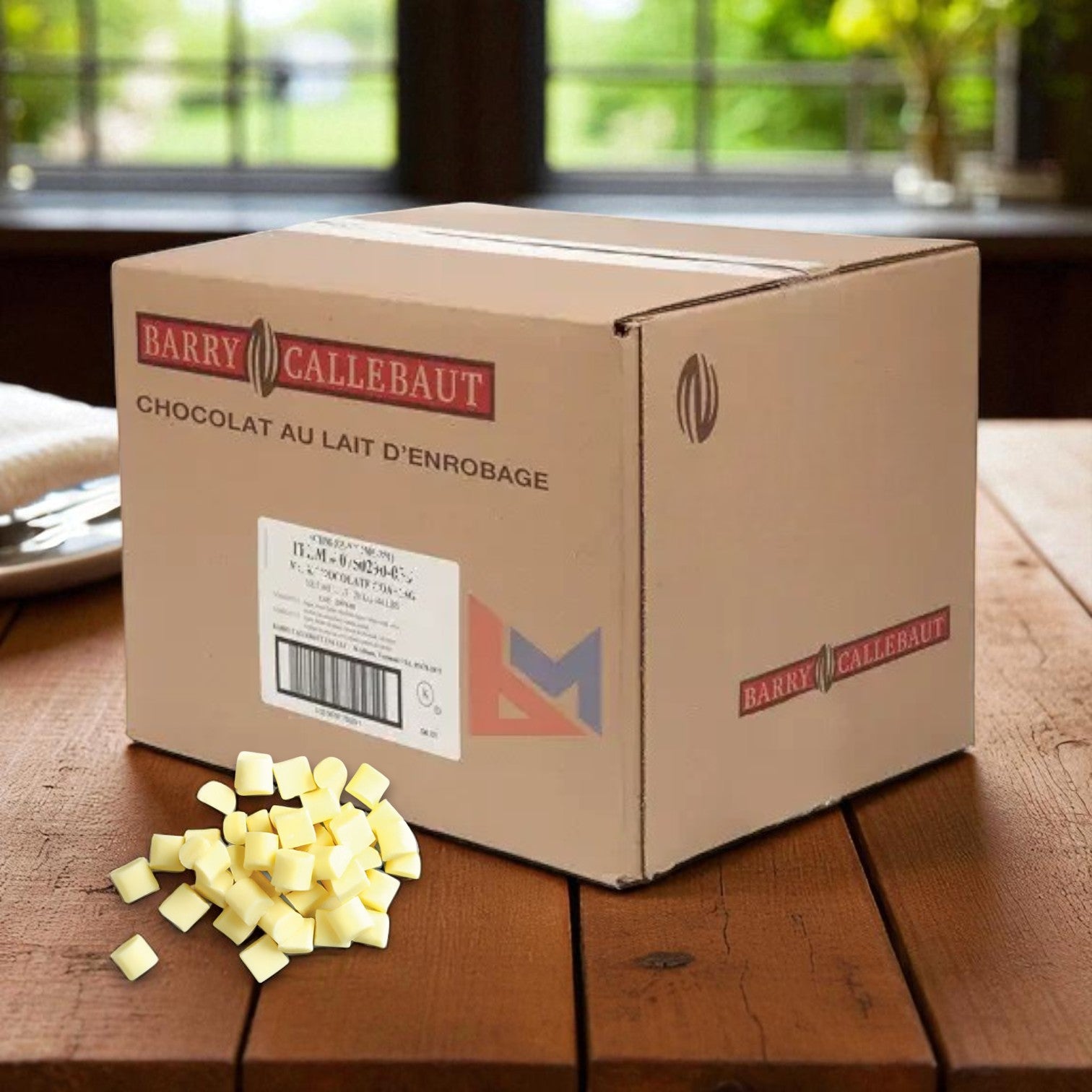 Callebaut White Chocolate Chunks – 600 Count, 30 lb