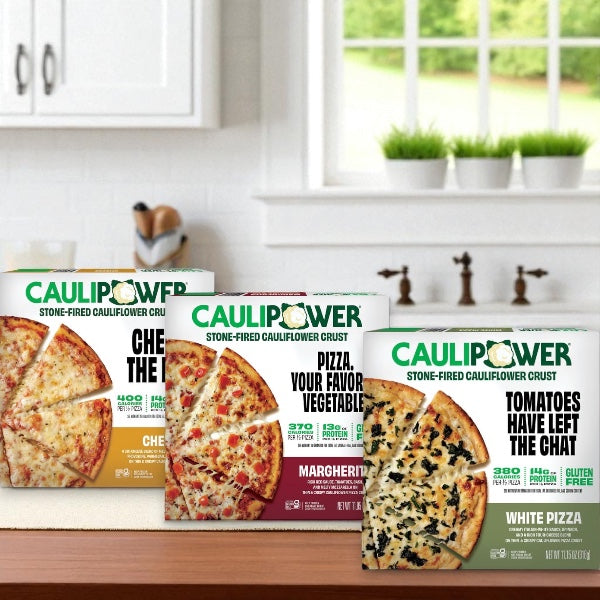 Caulipower Gluten-Free Cauliflower Crust Pizza Bundle, Cheese Lovers, Margherita & White (3 Pizzas)
