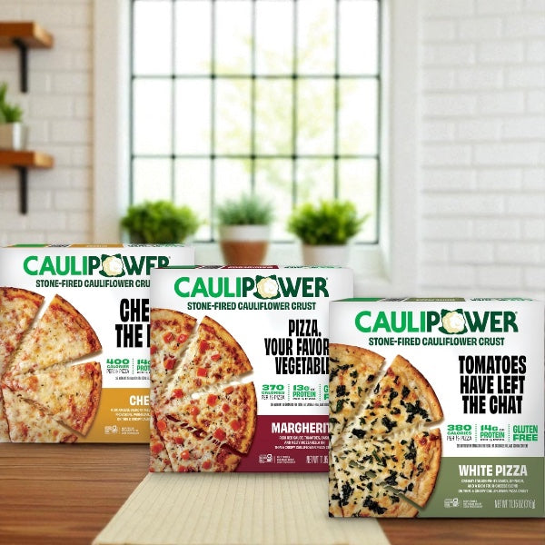 Caulipower Gluten-Free Cauliflower Crust Pizza Bundle, Cheese Lovers, Margherita & White (3 Pizzas)