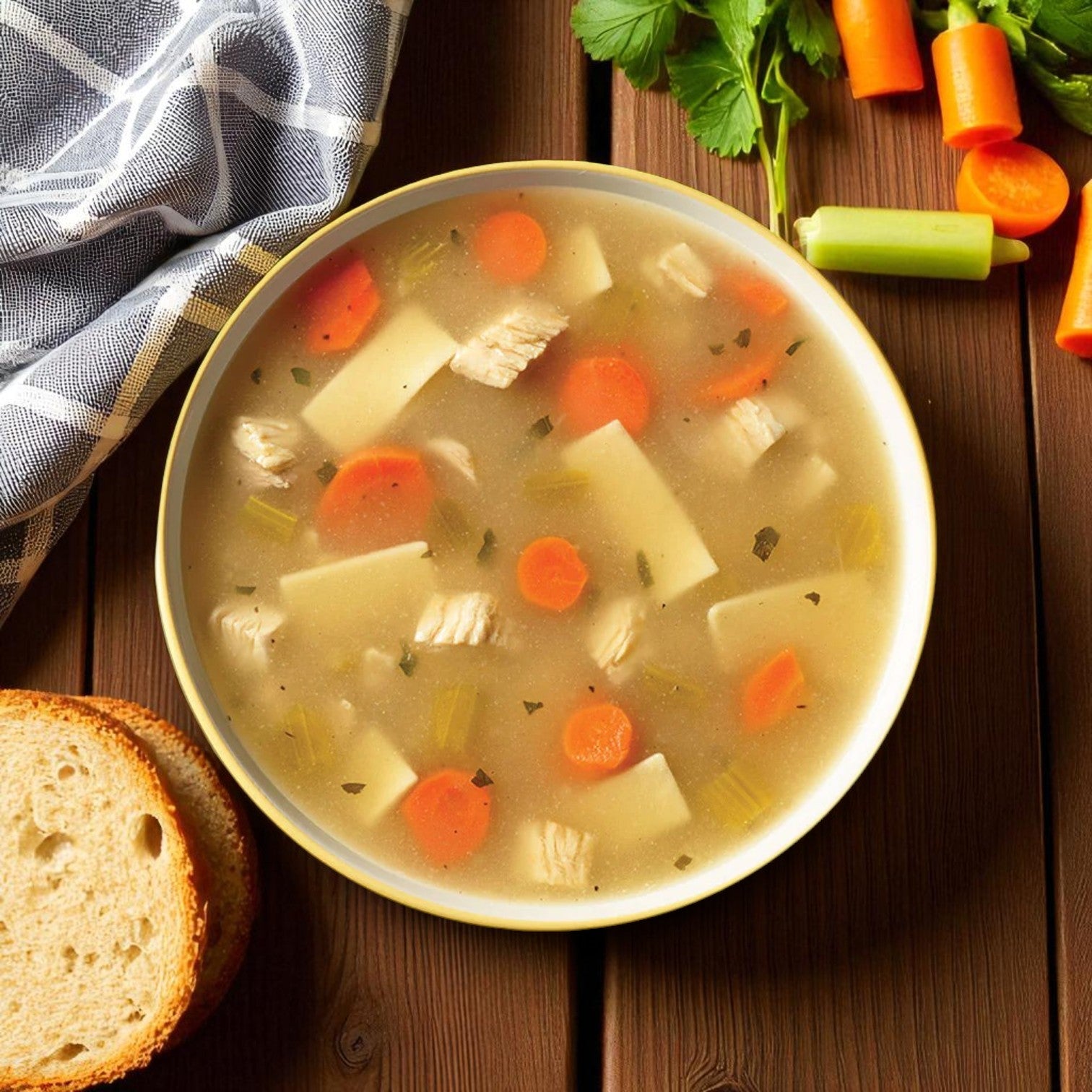 Blount Frozen Chicken Noodle Soup – 2 Packs, 4 lbs Each – Hearty, Homestyle Soup Ready to Heat and Serve