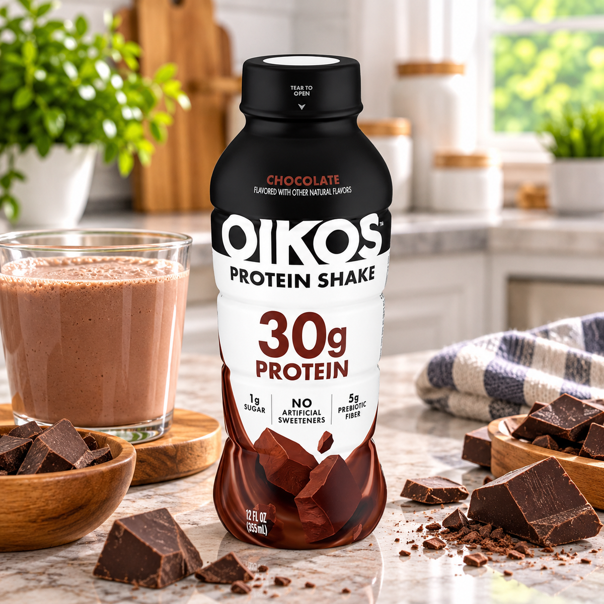Chocolate Protein Shake – 12 fl oz Single Serve Bottles, 12 Count 1 case