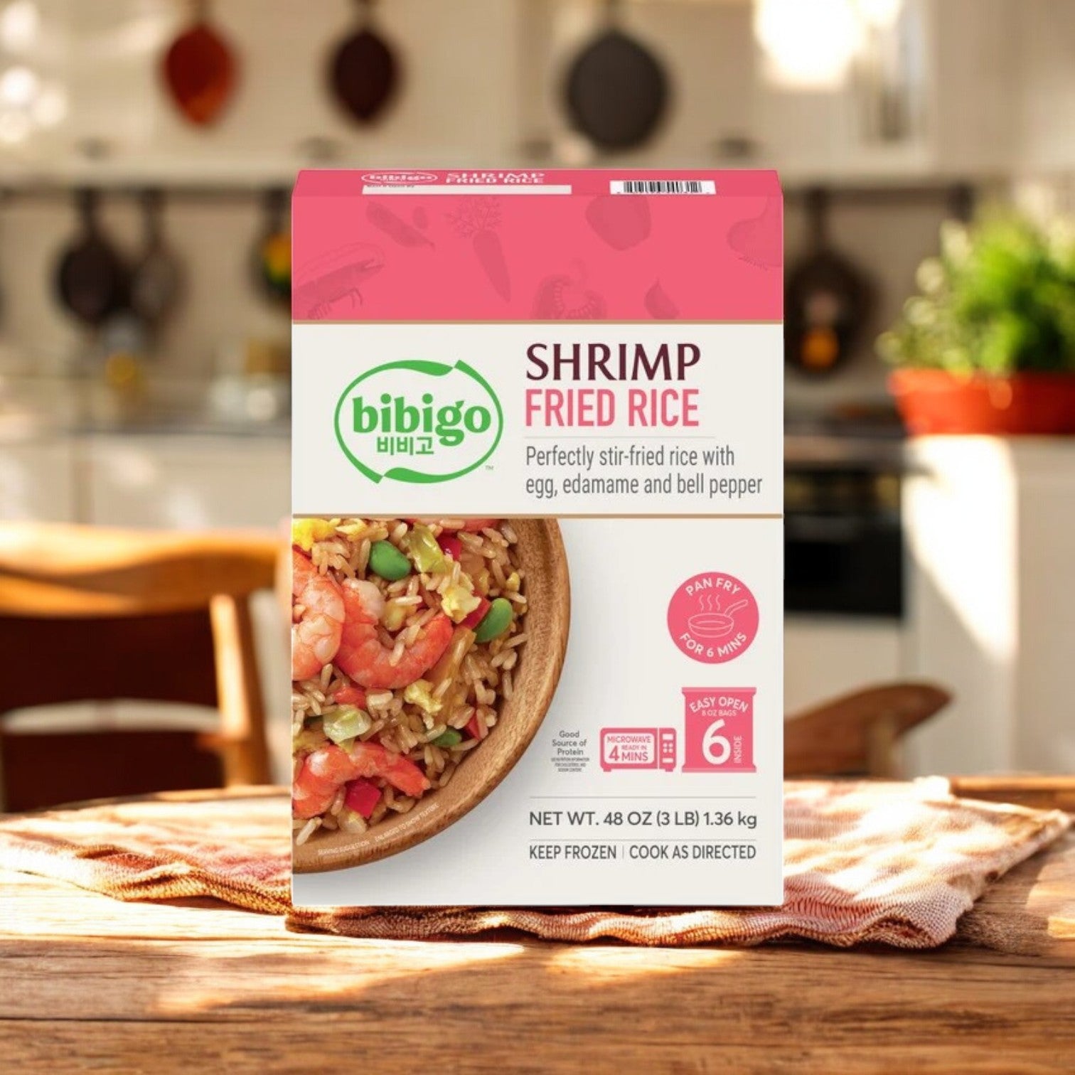 CJ Bibigo Shrimp Fried Rice, 8 oz, 6-Count