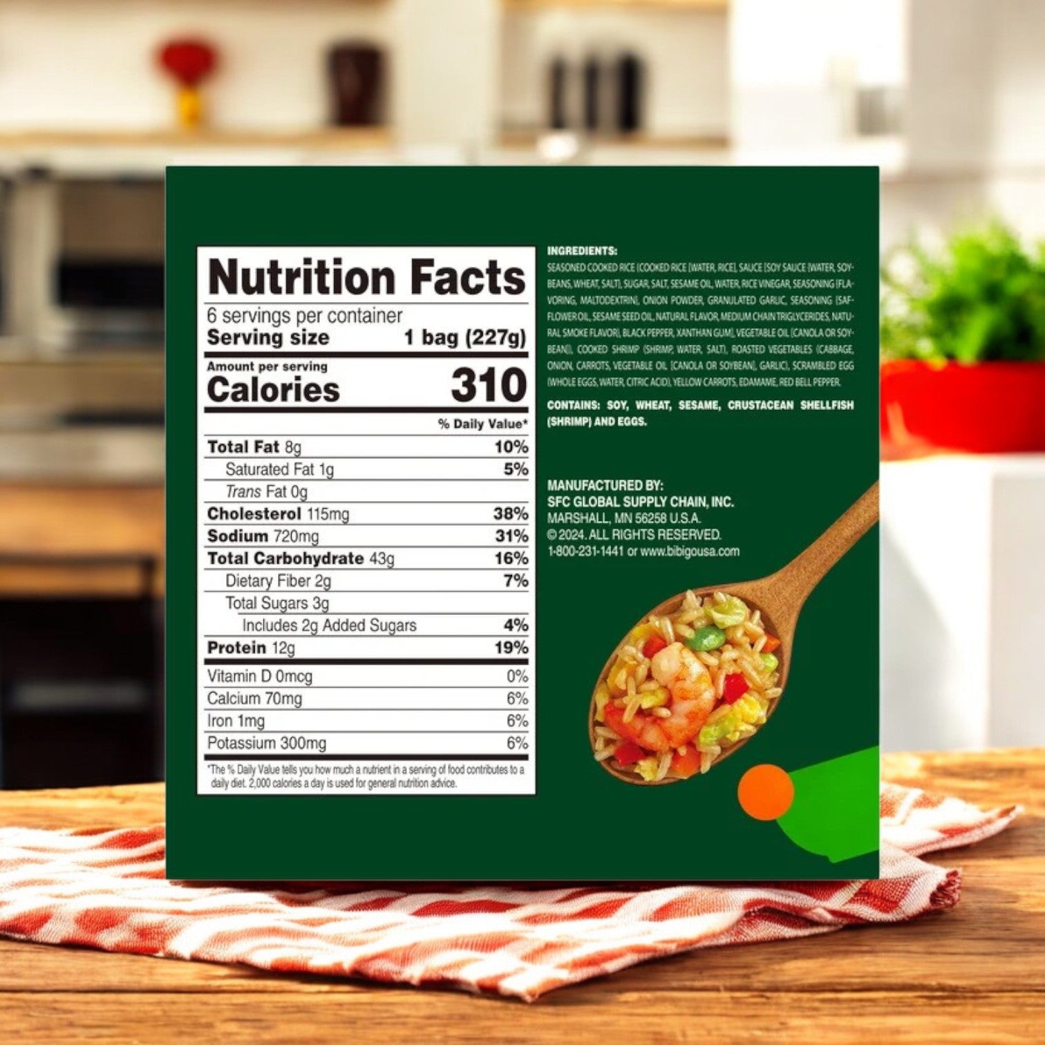 CJ Bibigo Shrimp Fried Rice, 8 oz, 6-Count