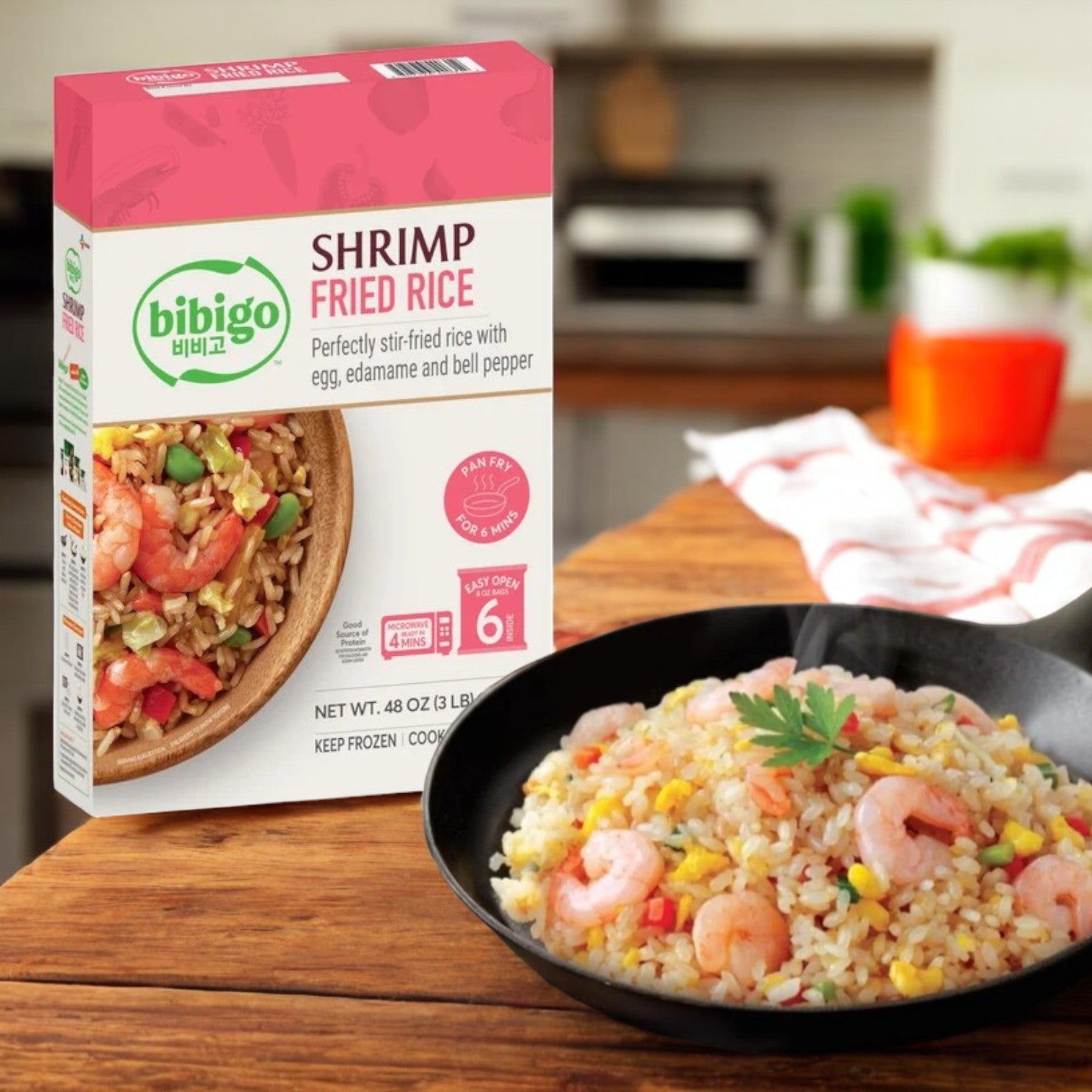 CJ Bibigo Shrimp Fried Rice, 8 oz, 6-Count