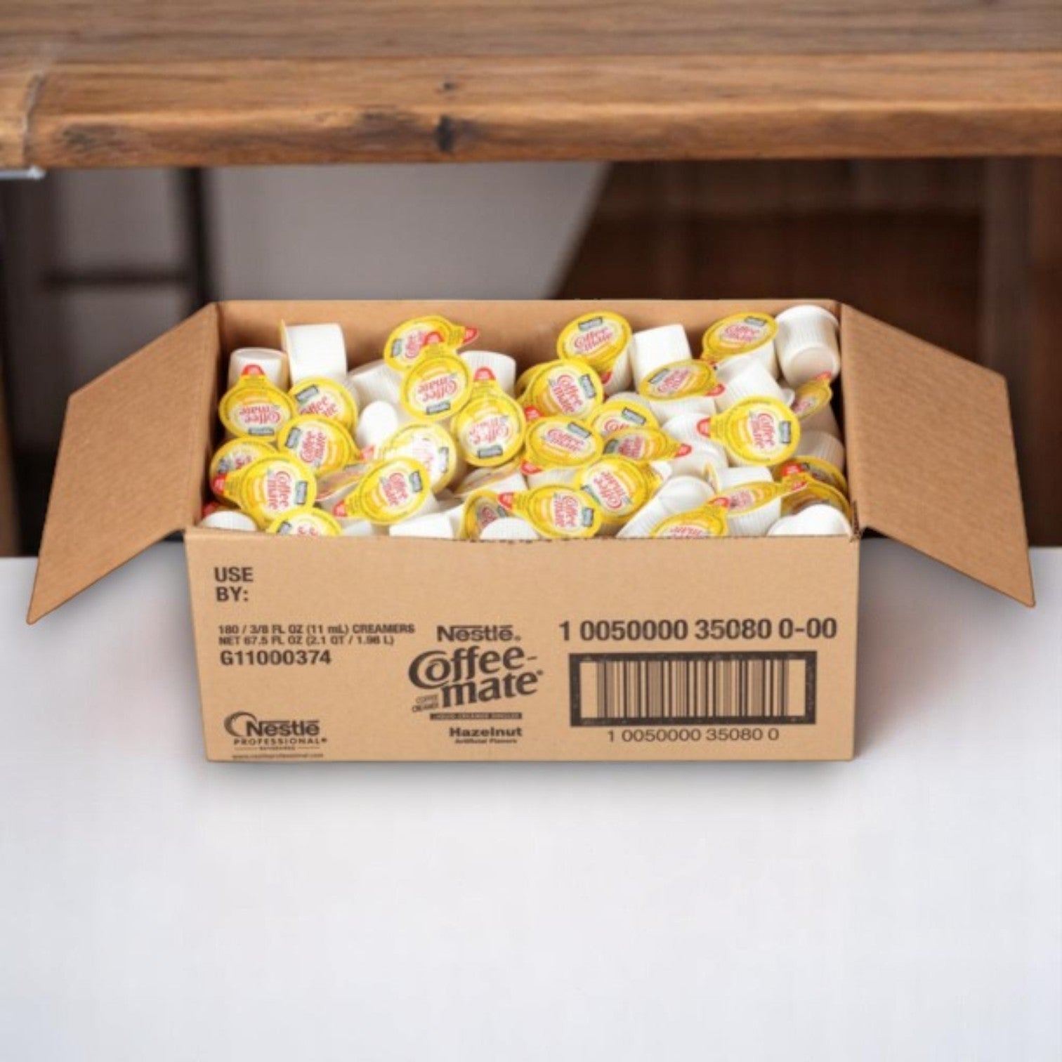 Coffee-mate Hazelnut Liquid Coffee Creamer Singles, Non-Dairy, 0.38 fl oz, 180 ct