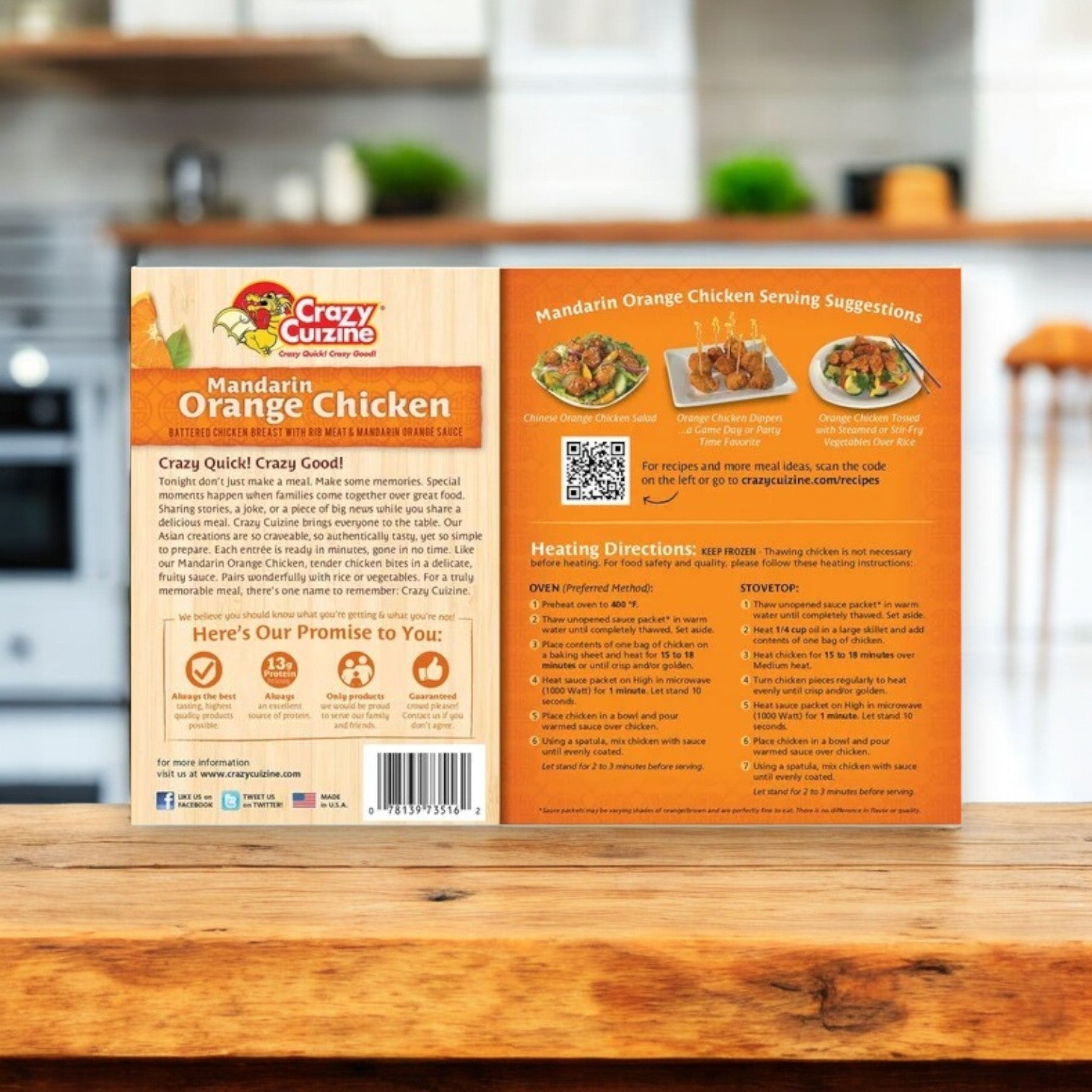 Crazy Cuizine Mandarin Orange Chicken, 66 oz.