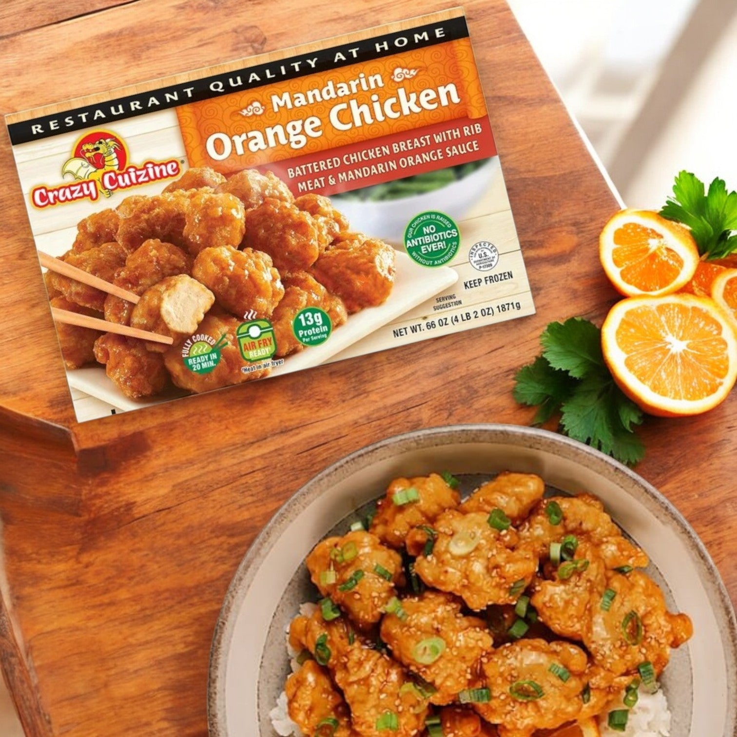 Crazy Cuizine Mandarin Orange Chicken, 66 oz.