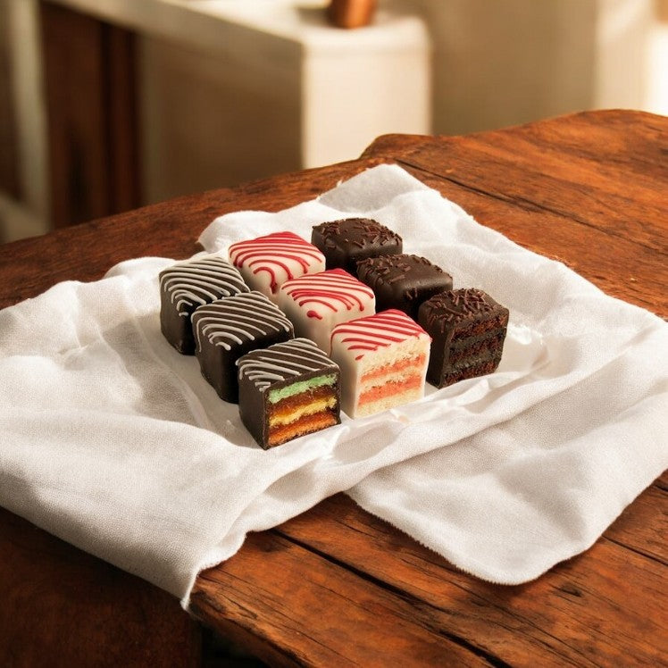 Petit Four Assorted Iced Mini Cakes – Cuisine Innovations-96 Count (Frozen)