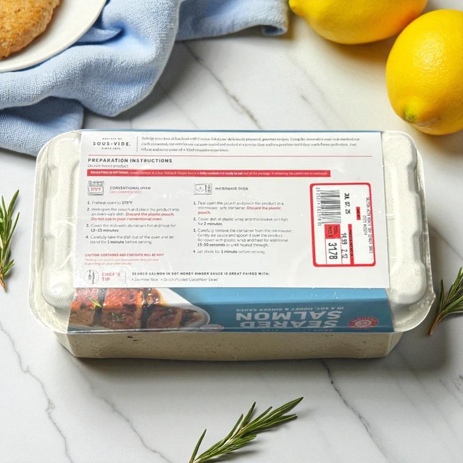 Cuisine Solutions Seared Salmon Sous Vide – 3 Packs