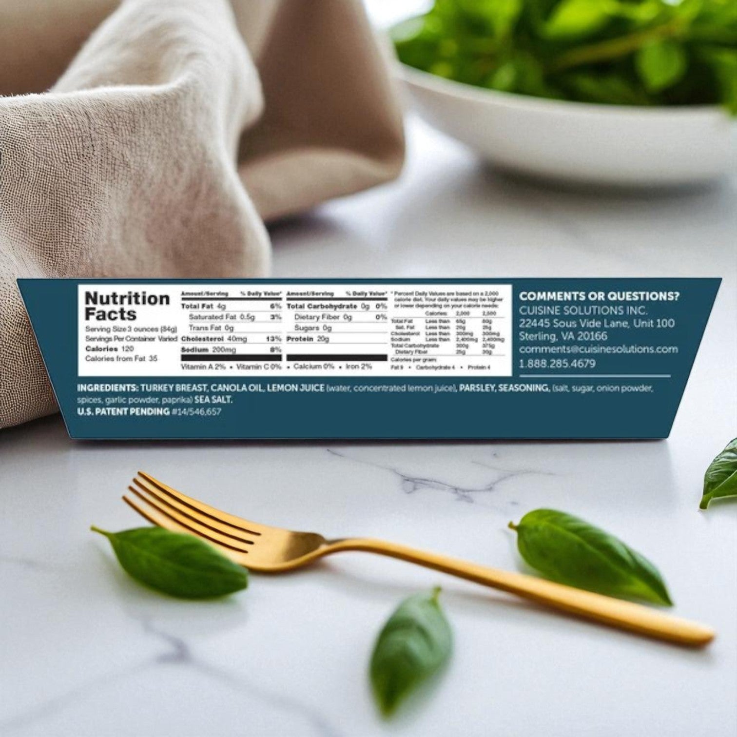 Cuisine Solutions Sliced Turkey Breast with Citrus Herbs, 3 Packs