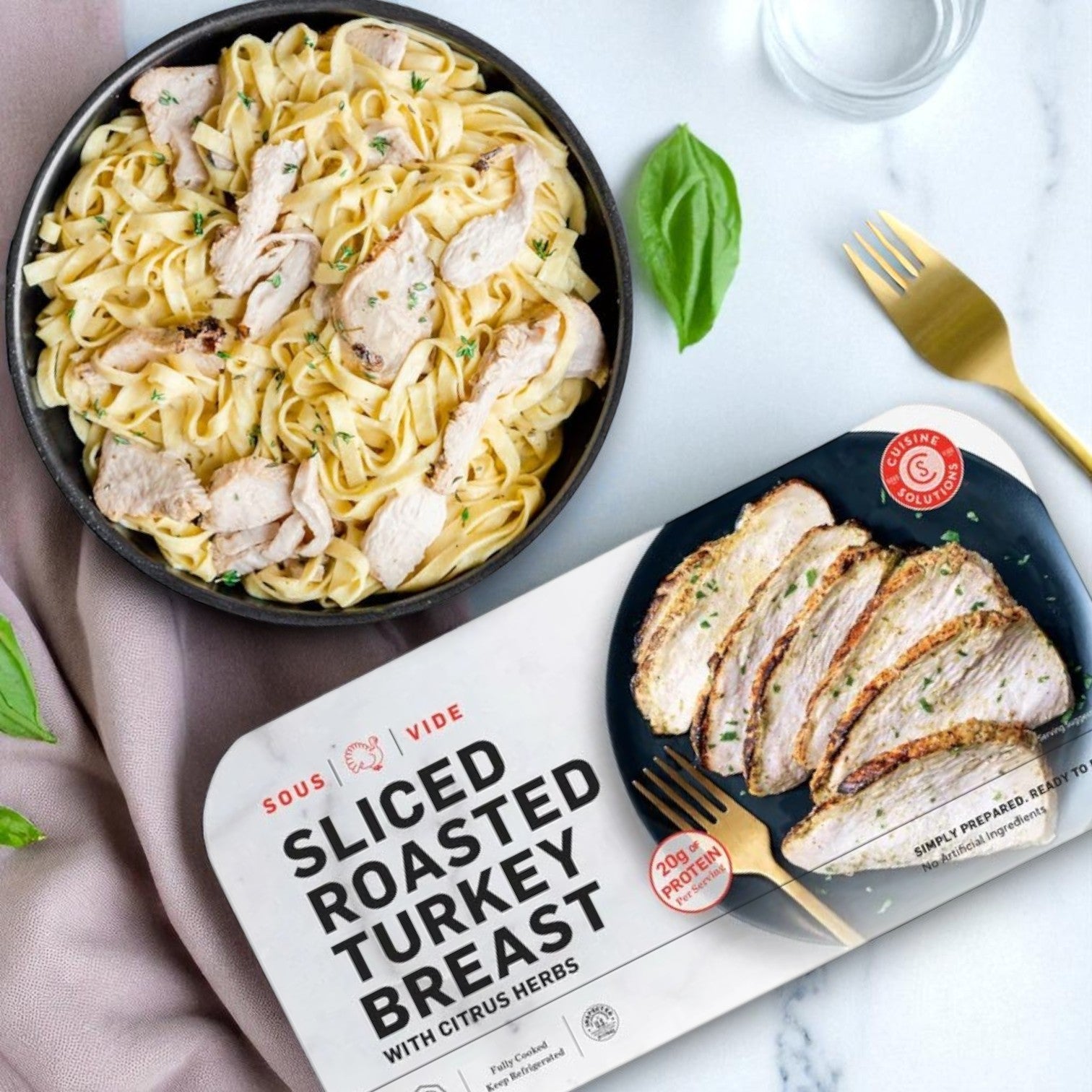 Cuisine Solutions Sliced Turkey Breast with Citrus Herbs, 3 Packs