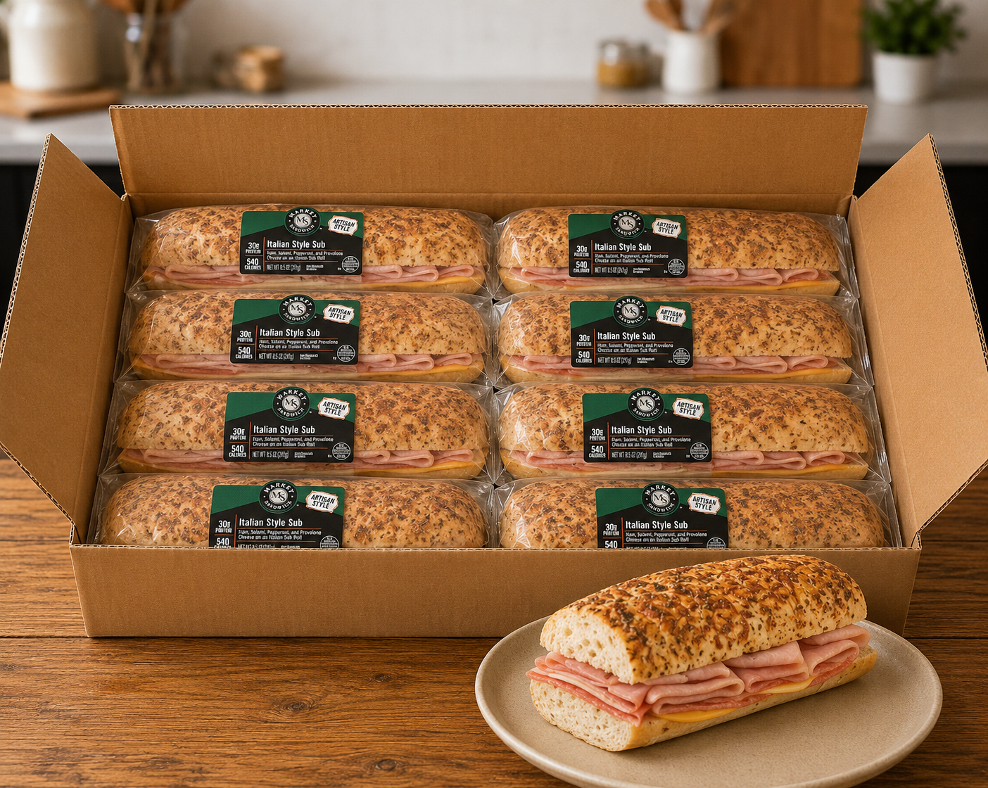 Artisan Italian Style Sub- 1 Case, 8 Count-Ships Frozen And Once Out of the Freezer 30 Days Shelf Life in the Cooler!!