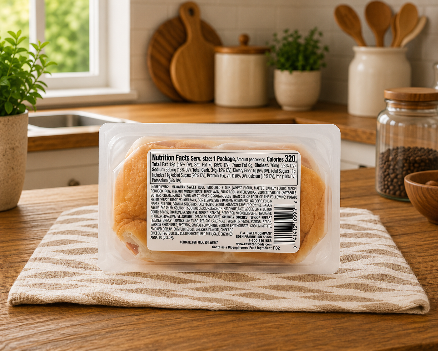 Smoked White Turkey & Cheddar Sliders – 4.3 oz Each, 8 Sliders per Case