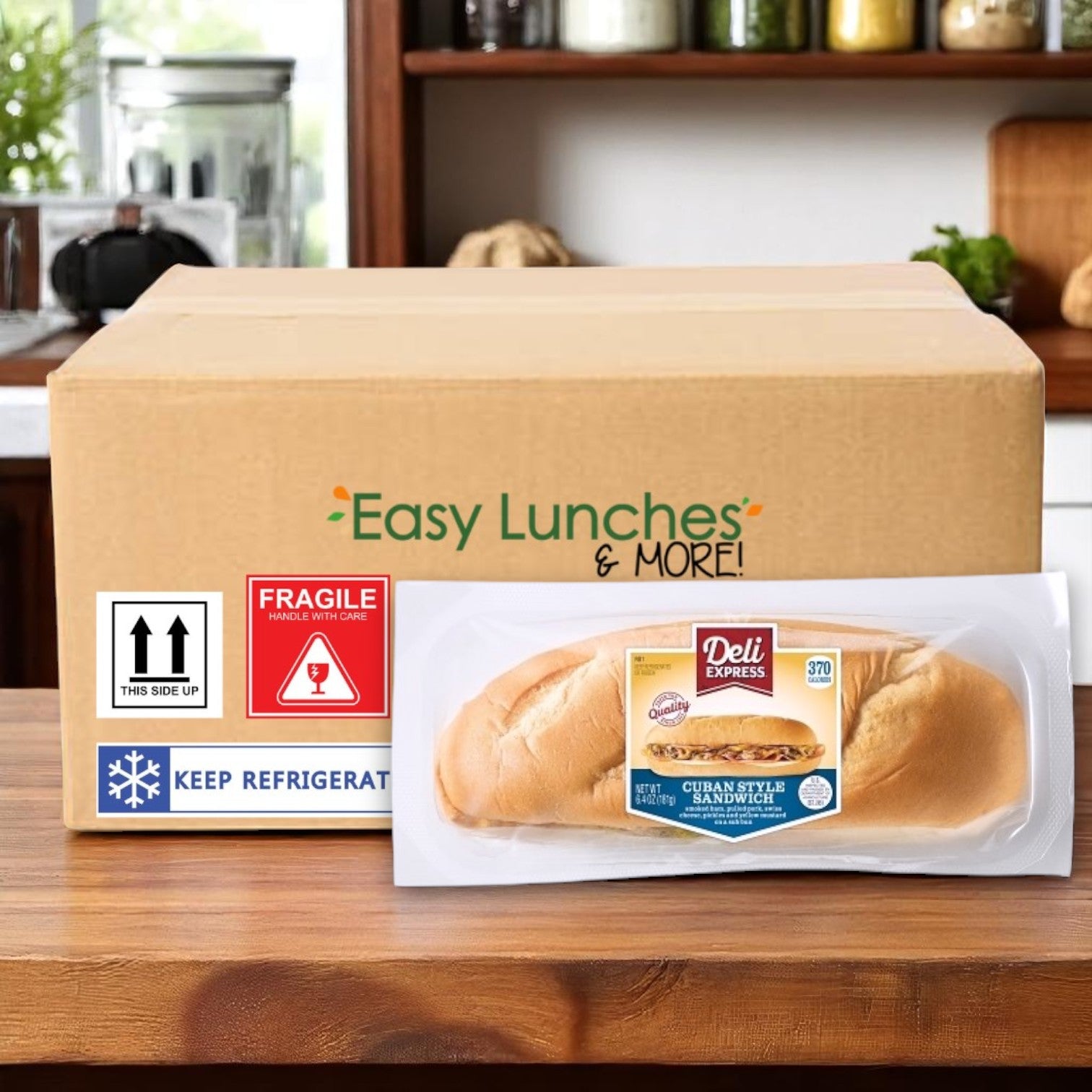 Deli Express Cuban Style Sandwich – 6.4 oz (Individually Wrapped), 8 Count Case