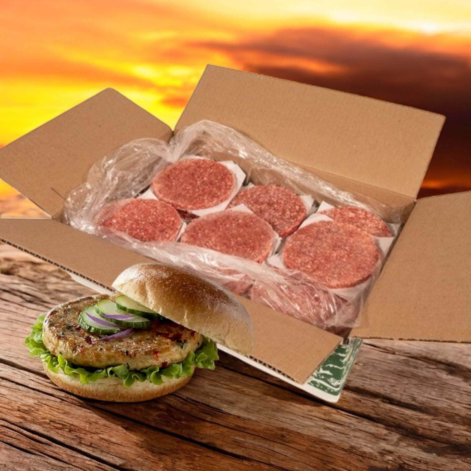 Devanco Foods Halal Pure Beef Burgers - 10 lb