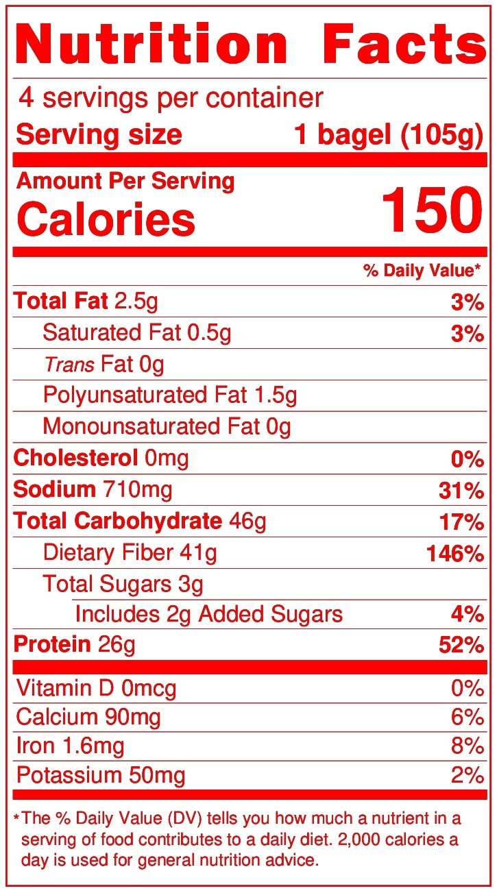 The Fit Everything Bagel, 14.8 oz, 8 Bags- 32 Total Bagels!