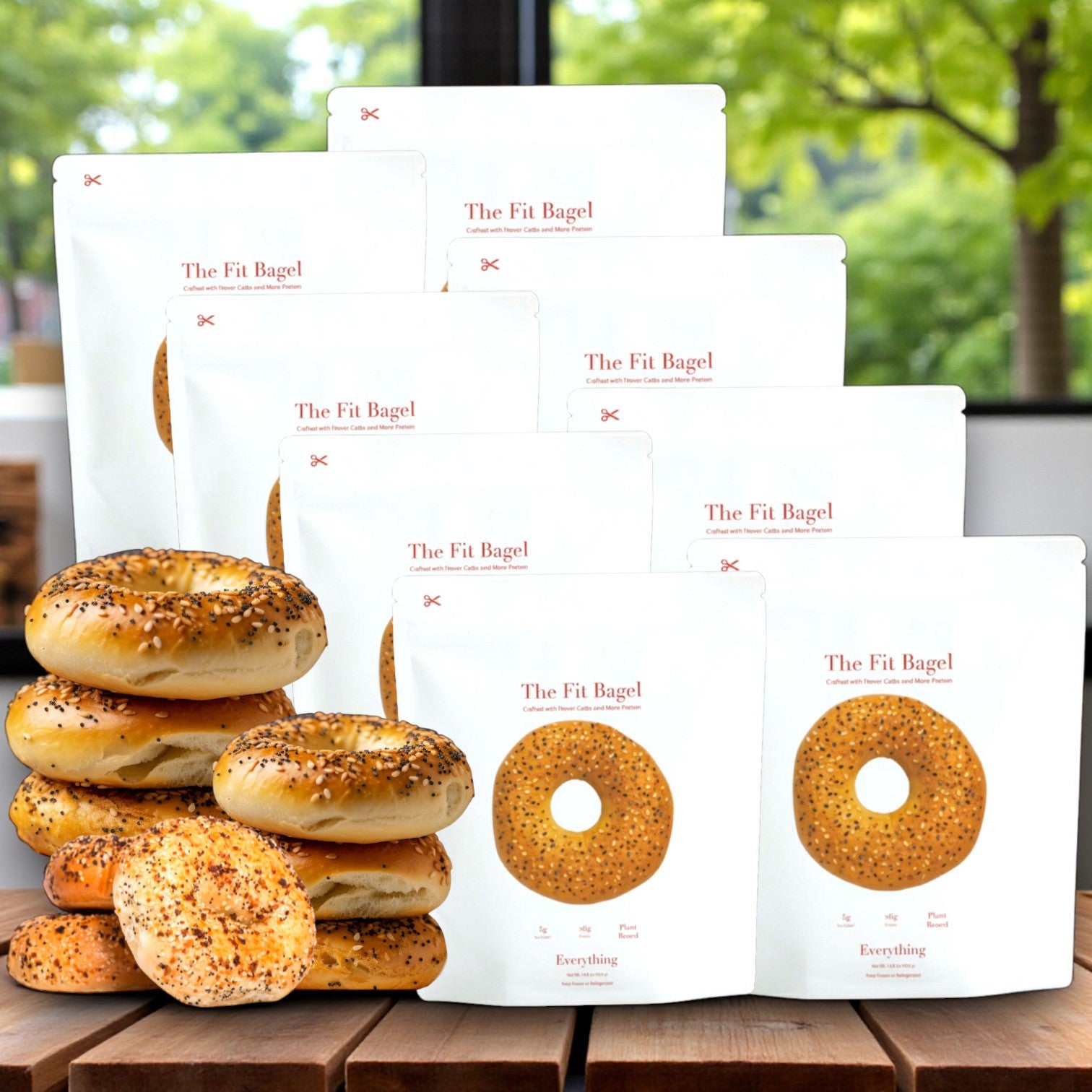 The Fit Everything Bagel, 14.8 oz, 8 Bags- 32 Total Bagels!