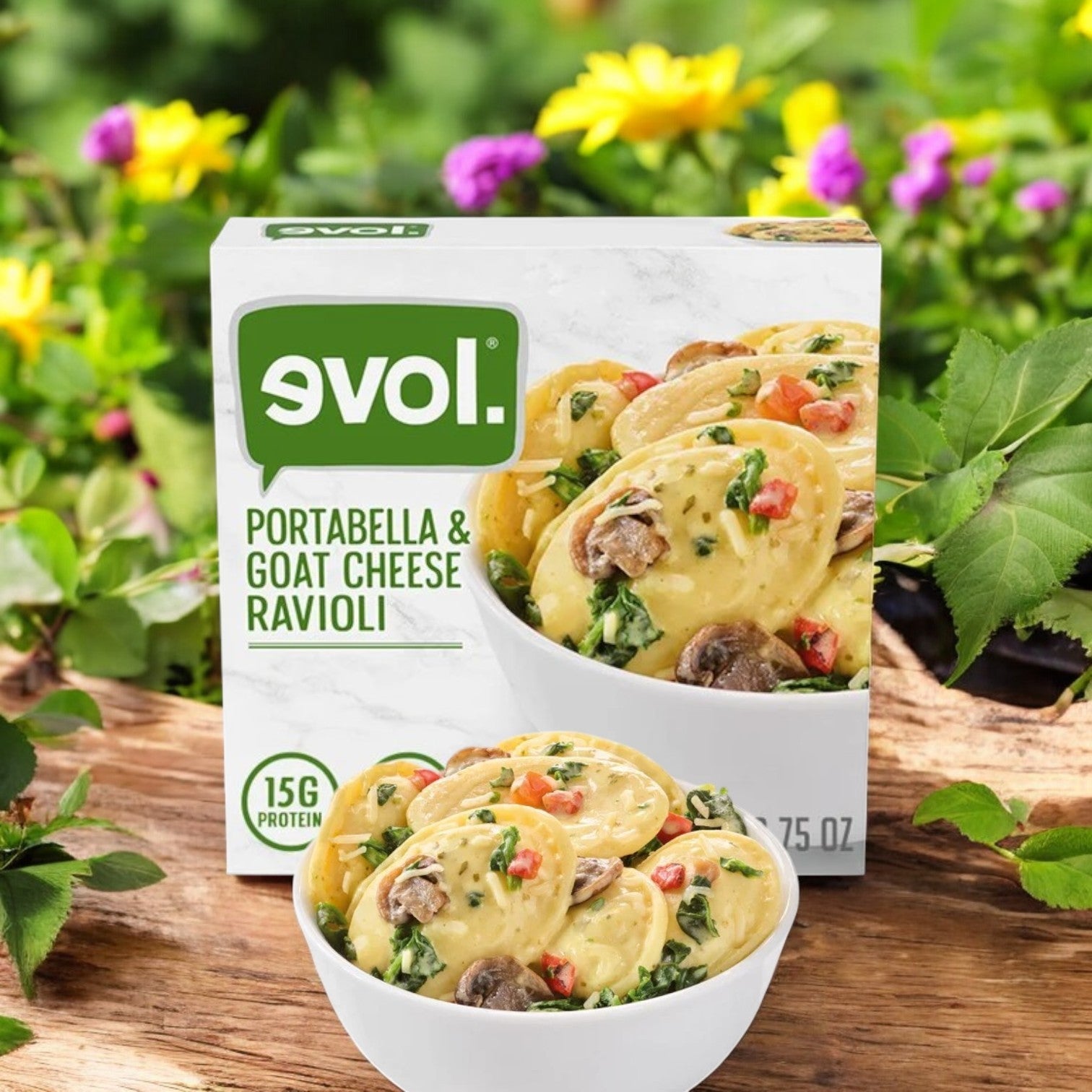 Evol Portabella & Goat Cheese Ravioli Frozen Meal, 8.75 oz, 3 Pack's