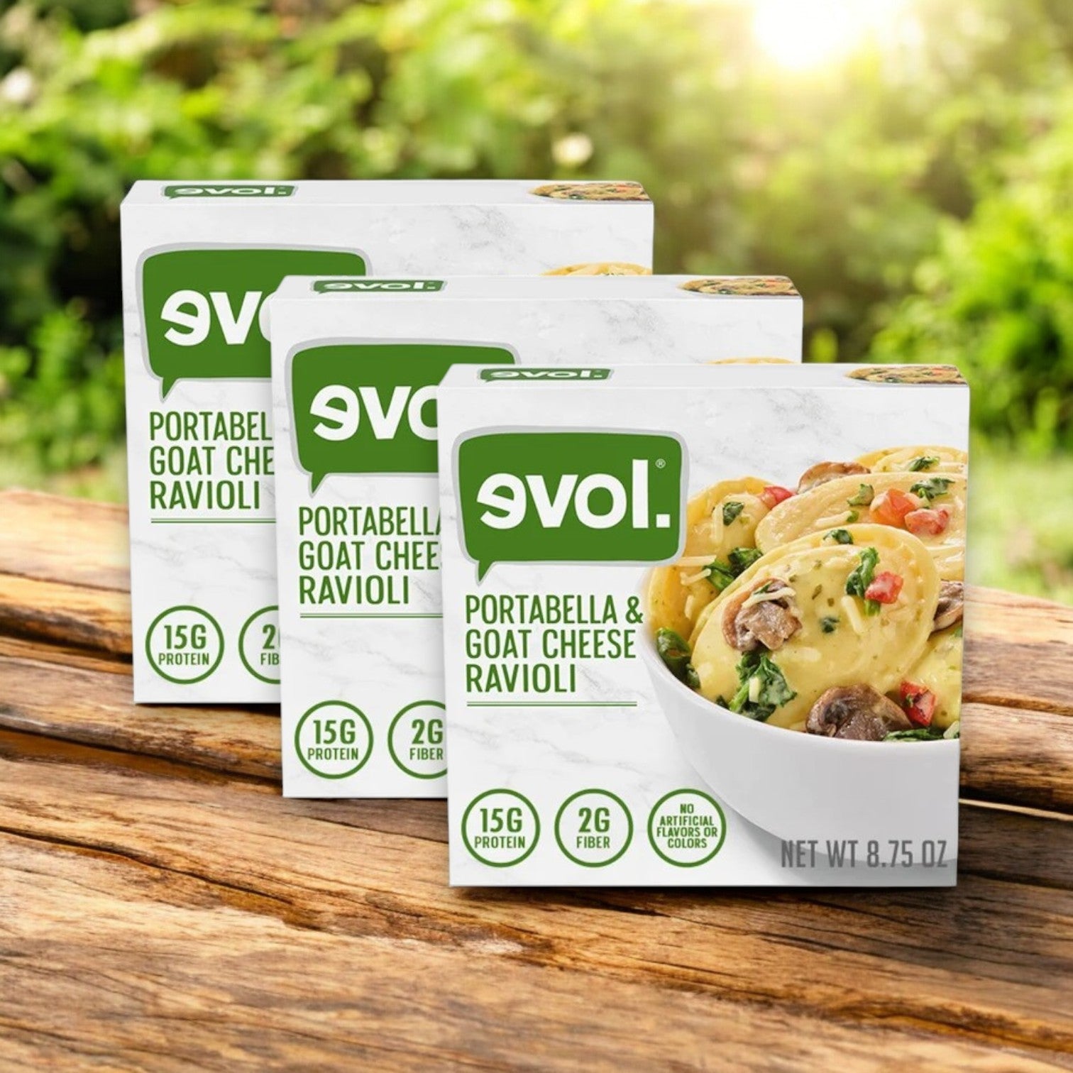 Evol Portabella & Goat Cheese Ravioli Frozen Meal, 8.75 oz, 3 Pack's