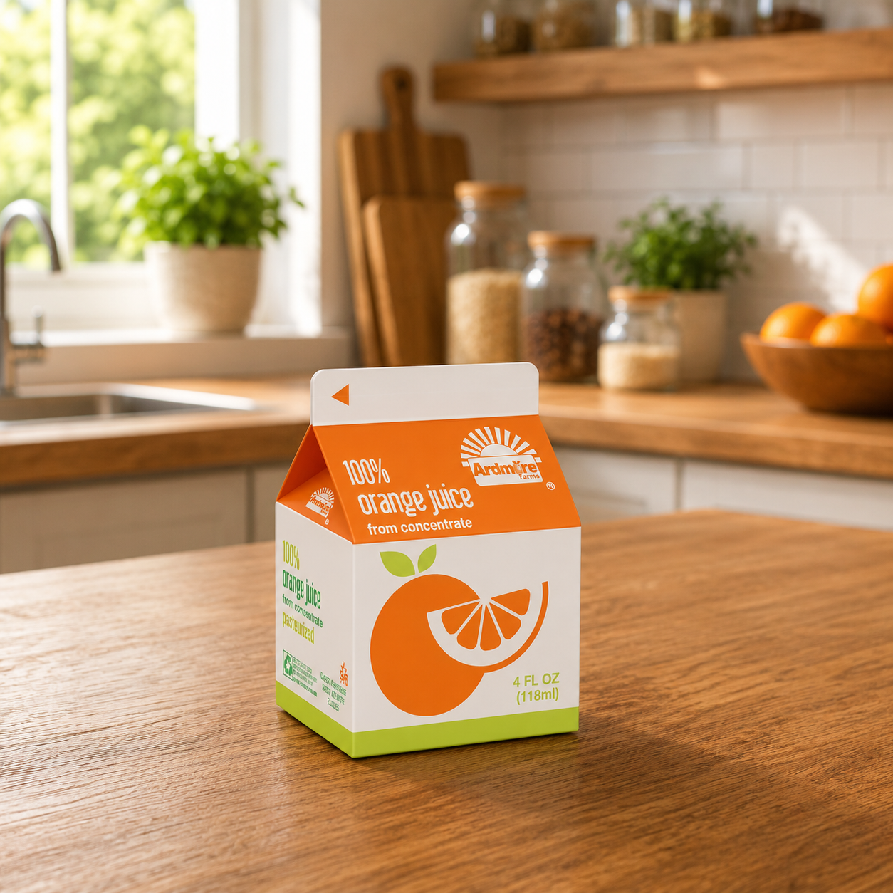 Ardmore Farms 100% Orange Juice – 4 fl oz per Carton, 70 Cartons per Case