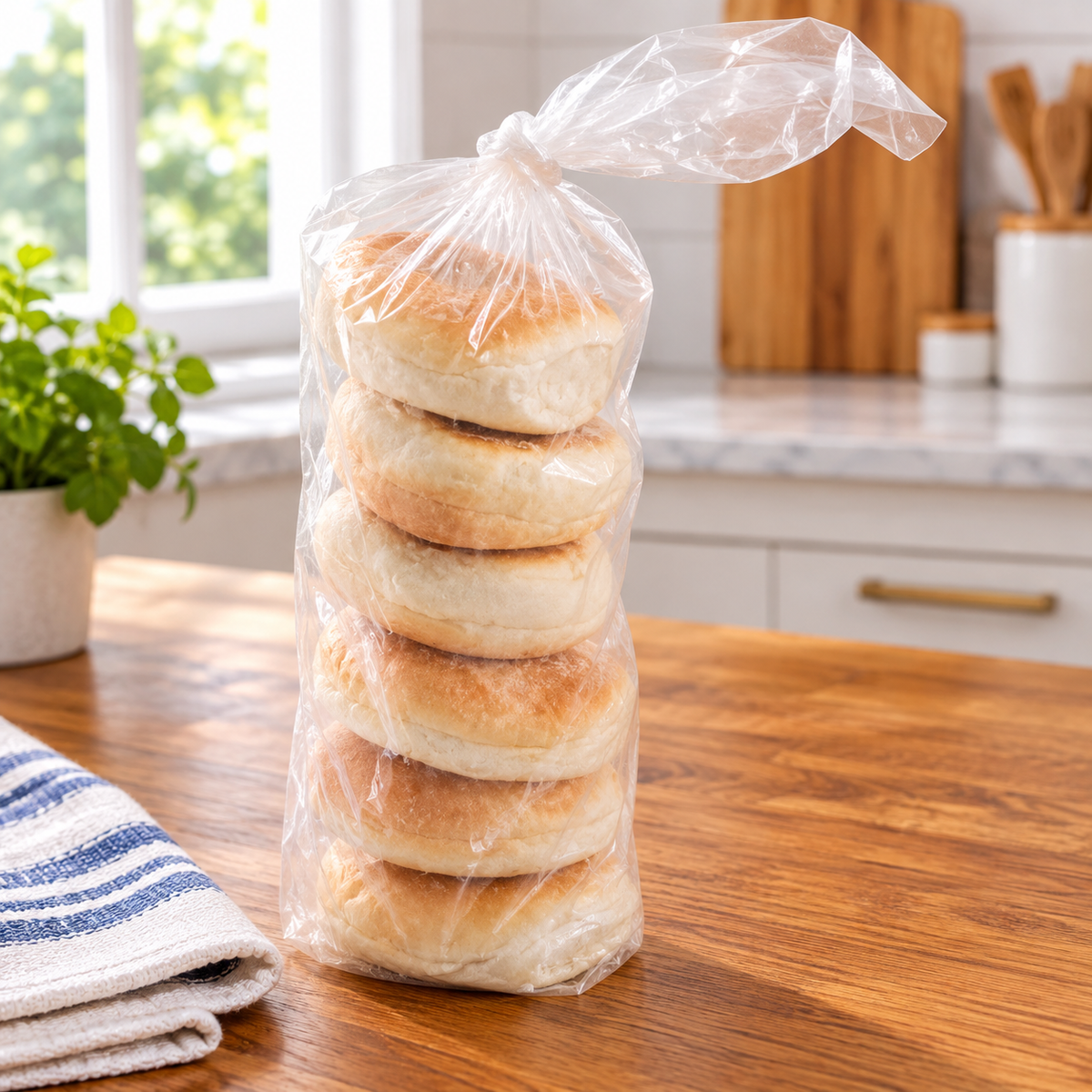 Lender's Plain Bagels – Sliced, 2.3 oz Each - 12 Packs × 6 Bagels - 1 Case