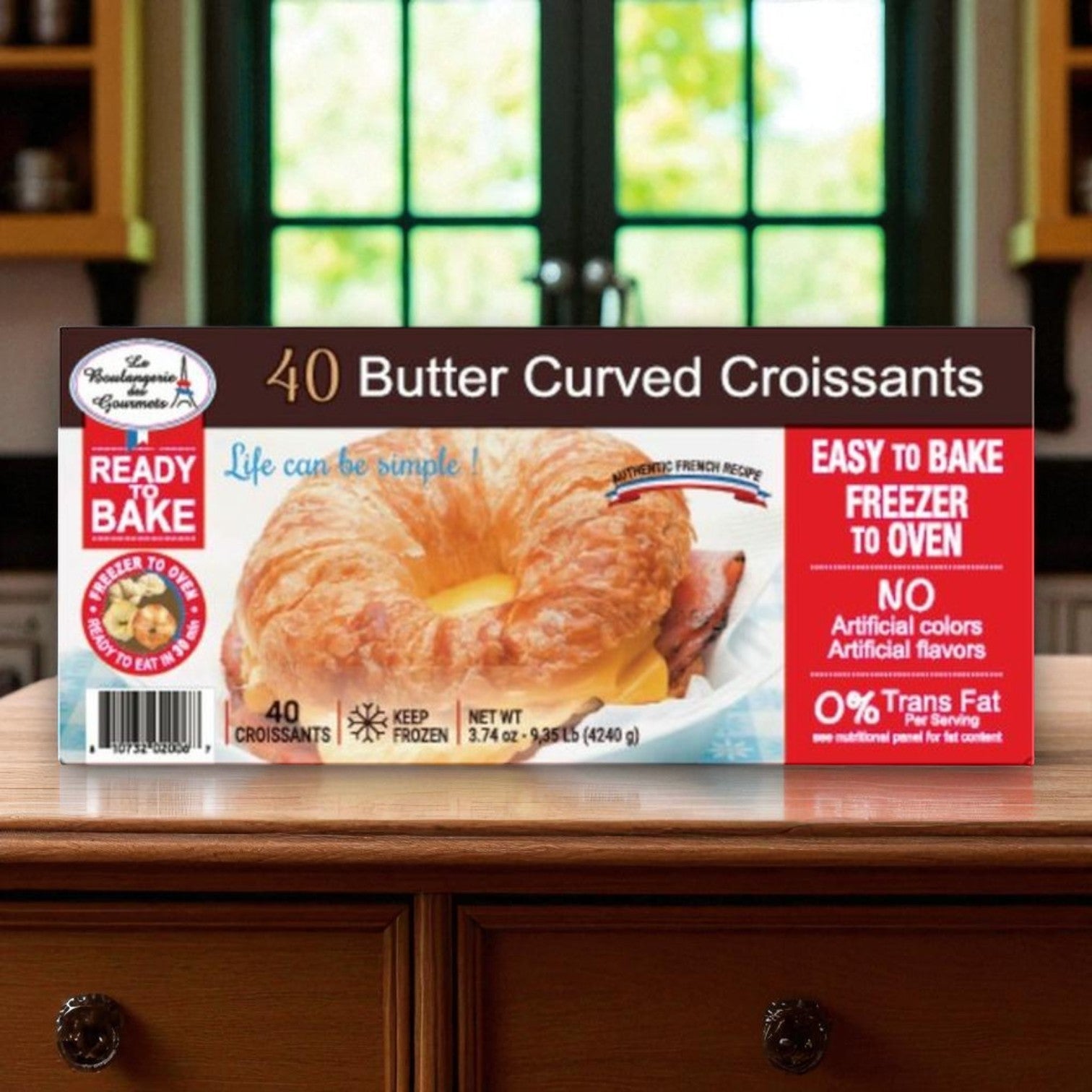 Frozen Butter Covered Croissants – 3.7 oz Each, 40 Count
