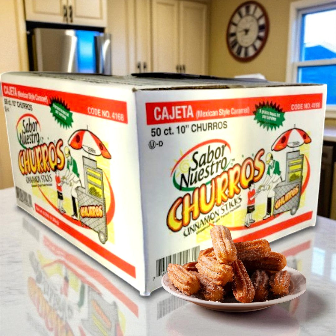 Churros Frozen Sabor Nuestro Cajeta-Filled Churros – 10" (50 ct)