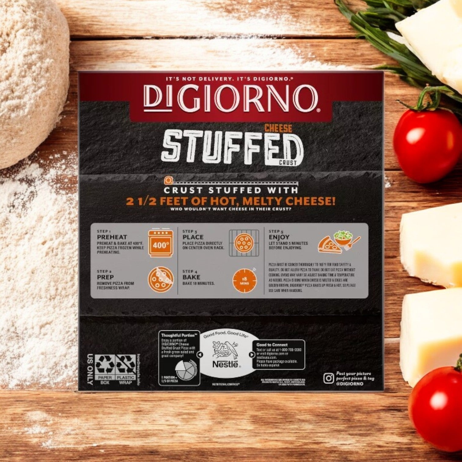 DiGiorno Five Cheese Frozen Pizza with Cheese Stuffed Crust – 22.2 oz