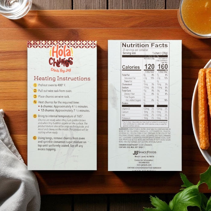 Hola Churros! Pastry Sticks, Cinnamon Sugar, Churros Bundle (3 x 25 Count) - 3 Packs Total