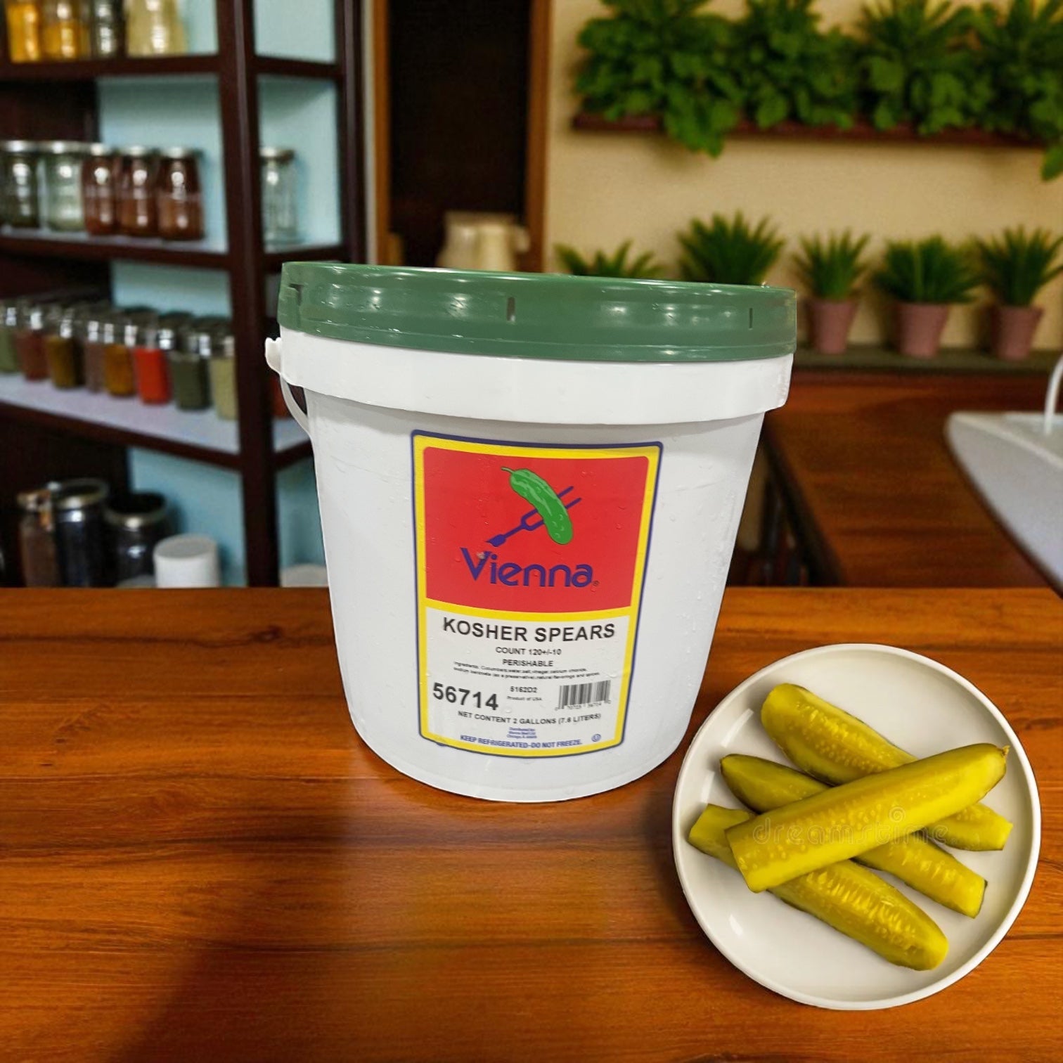Vienna Kosher Dill Spears 2 Gallon Pail
