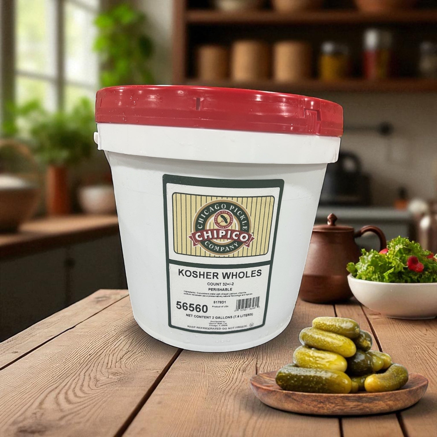 Chipico Kosher Wholes 2 Gallon Container 32 +/- 2