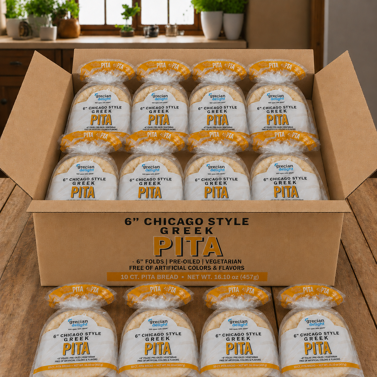 Bakers Source Pita Bread- 6 Inch-12 Packs- 10 Count- 120 Total Packs
