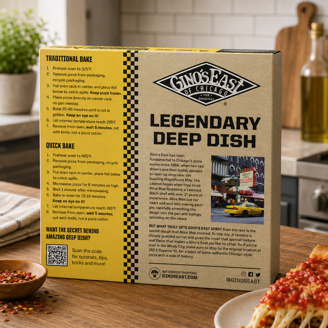 Gino's East Deep Dish Deluxe Cheese Pizza, 26 oz, 1 Count
