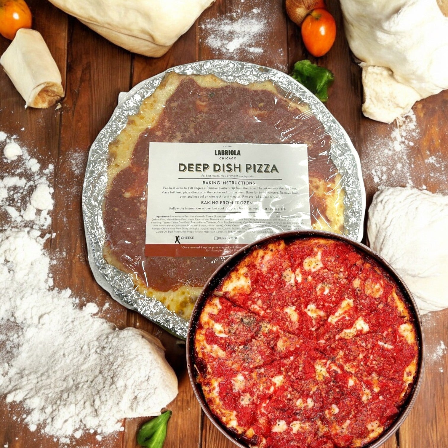 Labriola Chicago Cheese Deep Dish Pizza-12 inch-1 Count