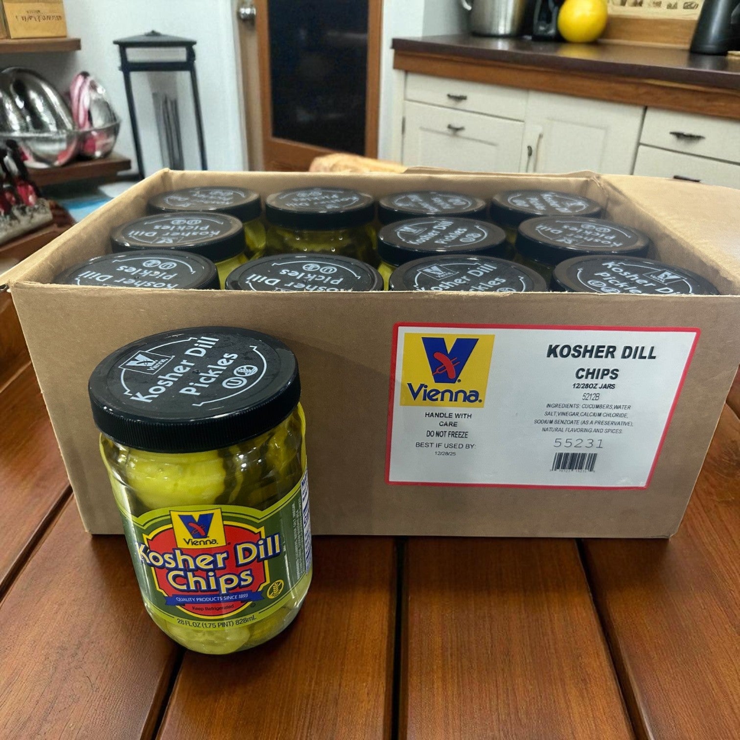 VIENNA DILL CHIPS 12X28 OZ (12 Jars)