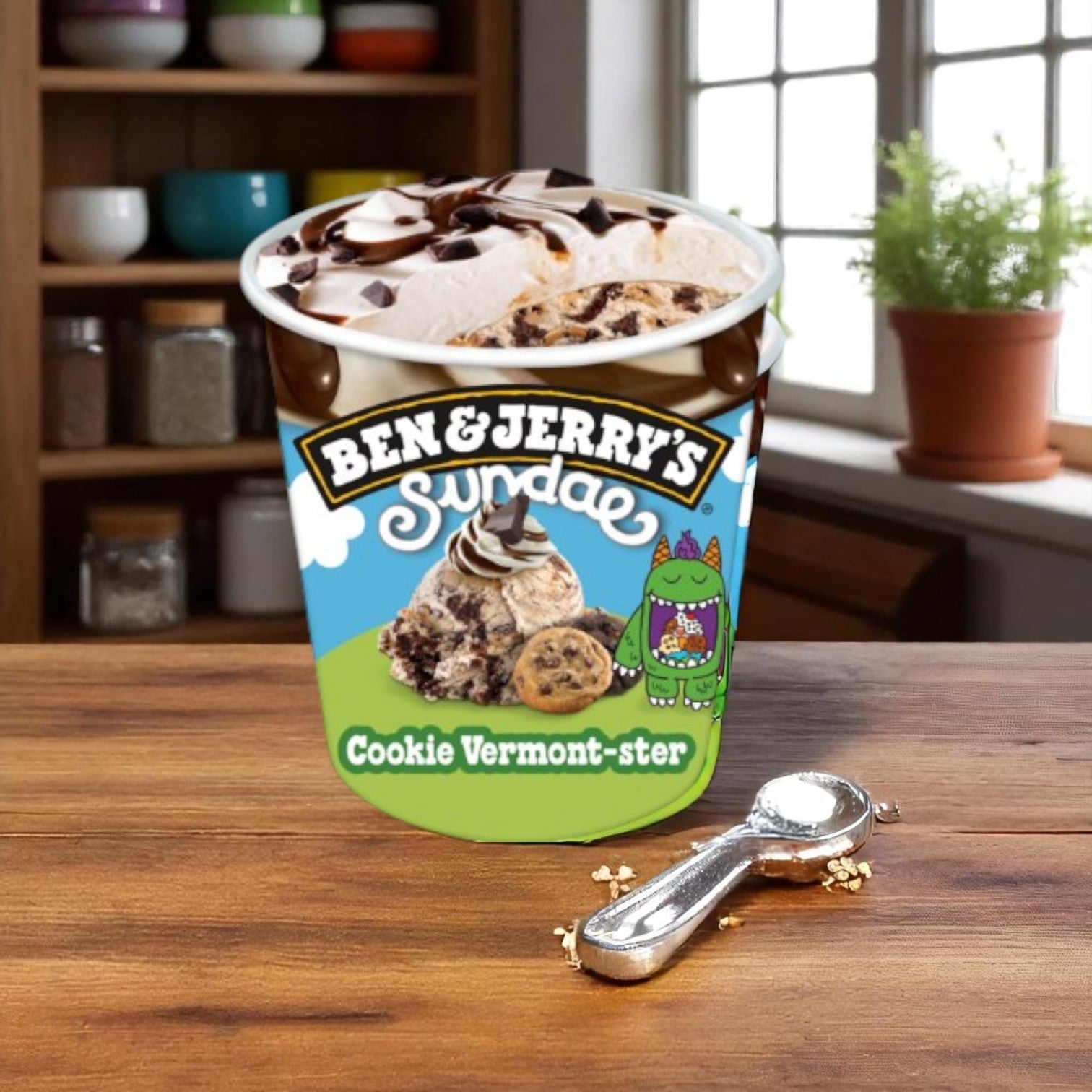 Ben & Jerry's Ice Cream, Cookie Vermont-Ster, Sundae-14.4 FL Oz- 1 Case