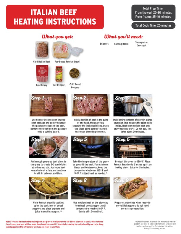 Chicago-Style Sandwich Kit – Italian Beef & (16 Count) Hot Dog Combo