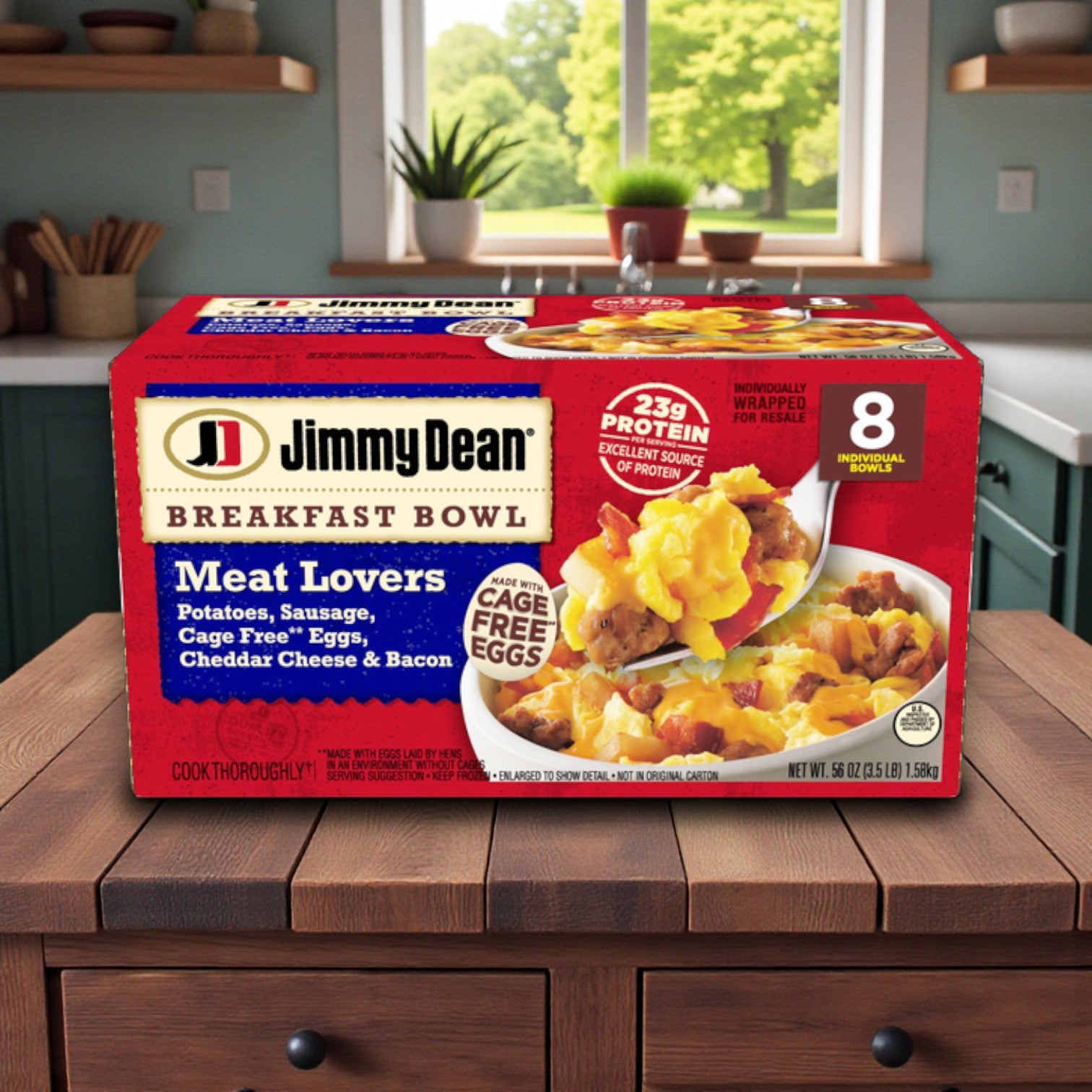 Jimmy Dean Breakfast Bowl, Meat Lovers, 8 Count - 3 Pack