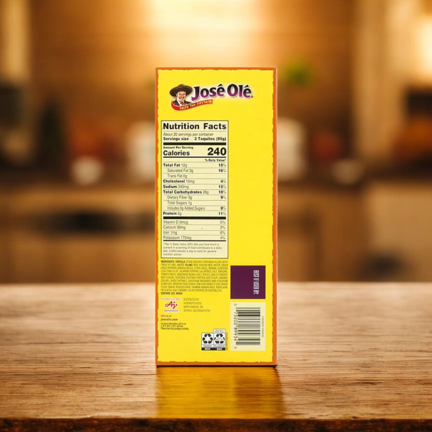 Jose Ole Beef Taquitos, Frozen 60 Count, 60 oz. - 3 Pack