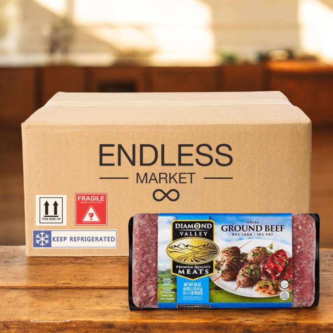 Diamond Valley Halal Ground Beef, 85% Lean – 4 LB