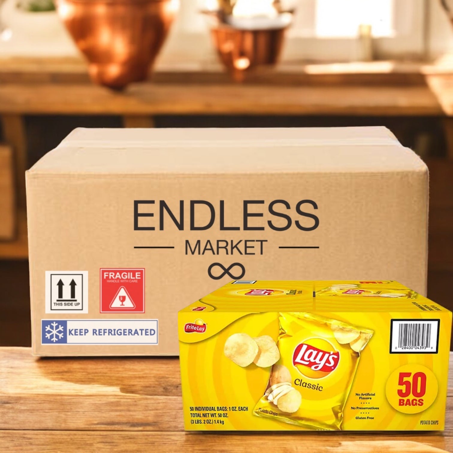 Lay's Classic Potato Chips, 1 oz - 50 pk