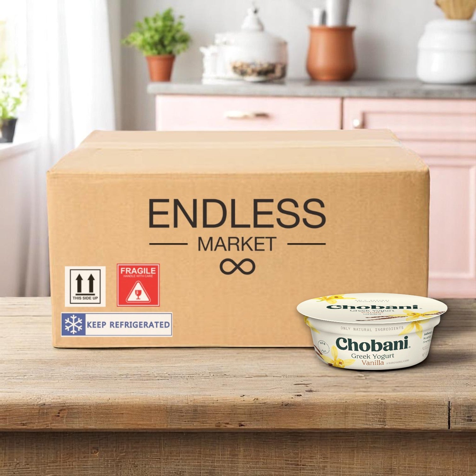 Chobani Vanilla Greek Non-Fat Yogurt, 12-Pack (4 oz Cups)