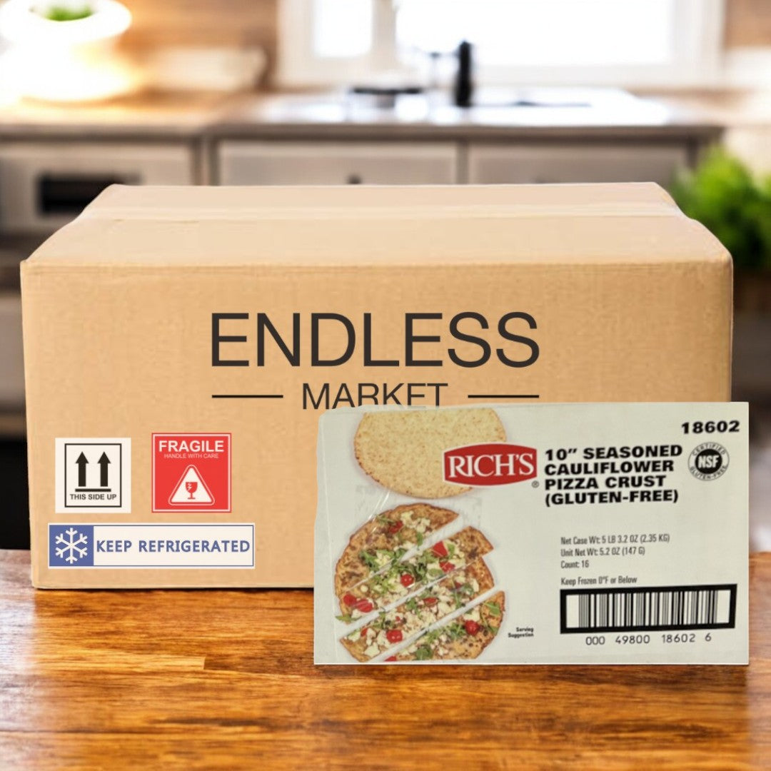 Rich's Cauliflower Crust, Frozen 10" - 16 Count- 1 Case