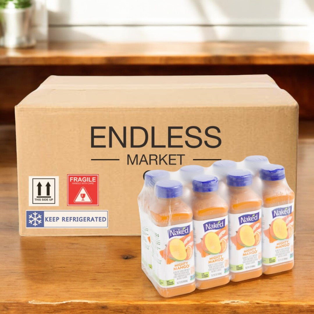 Mighty Mango Naked Juice Drink- 8 Count-15.2 Oz- 1 Case