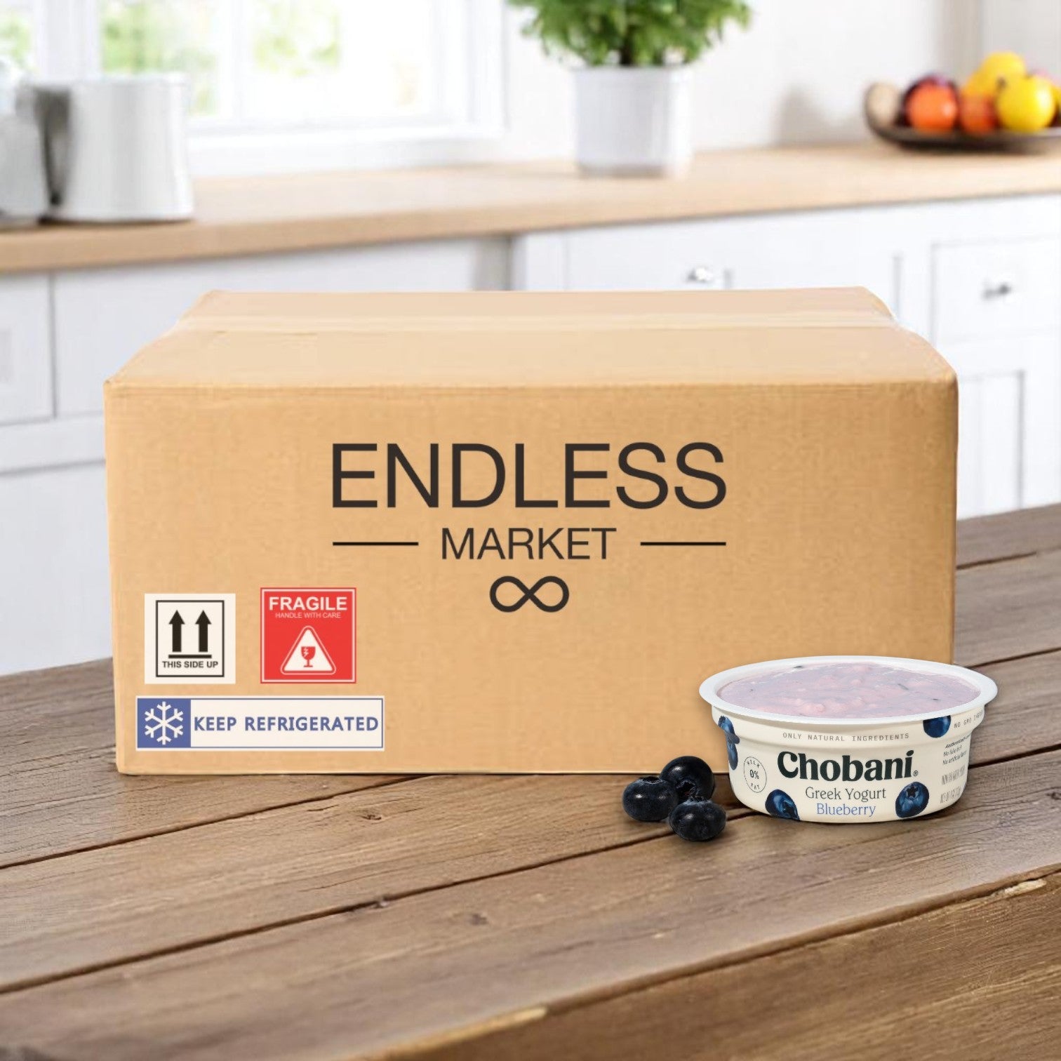 Chobani Blueberry Greek Yogurt, 12-Pack (4 oz Cups)